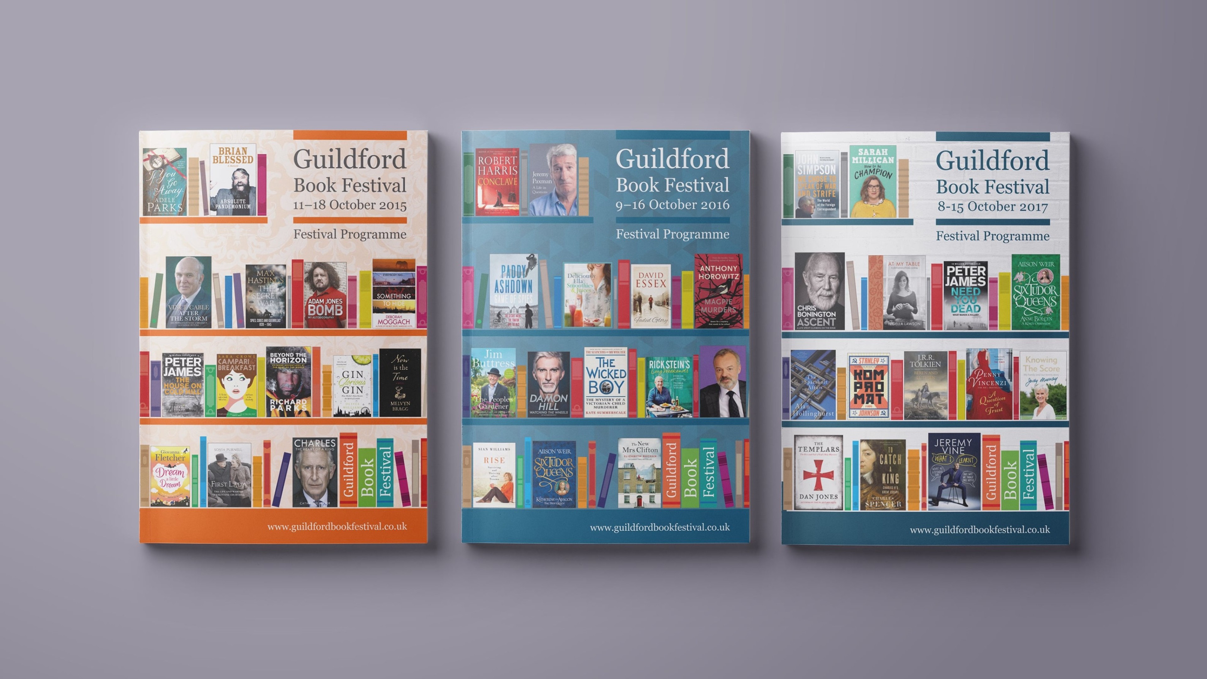 Guildford Book Festival Brochure Covers