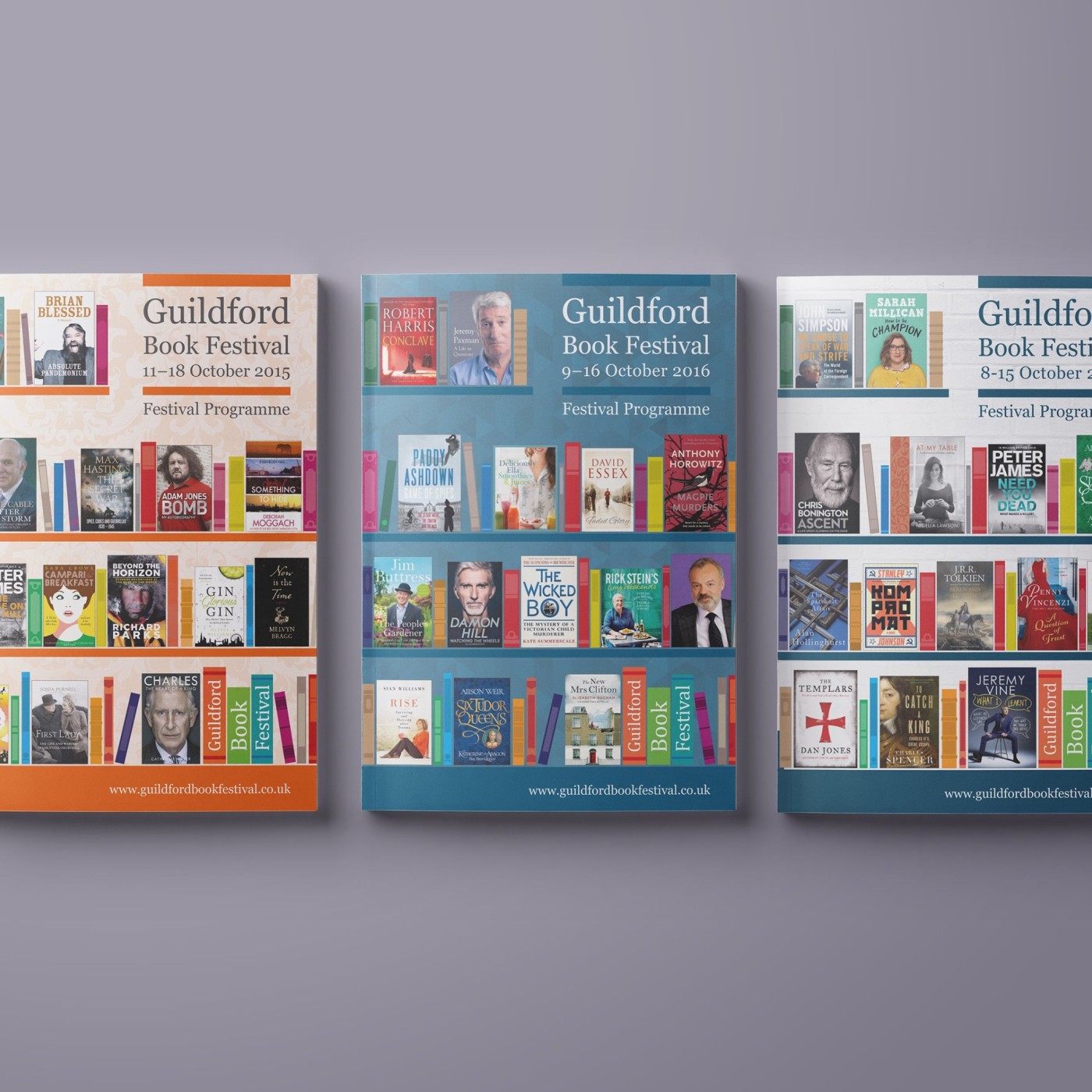 Guildford Book Festival Brochure Covers
